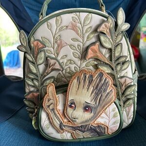 BoxLunch Groot Guardians of the Galaxy Mini Backpack Gold Embroidered